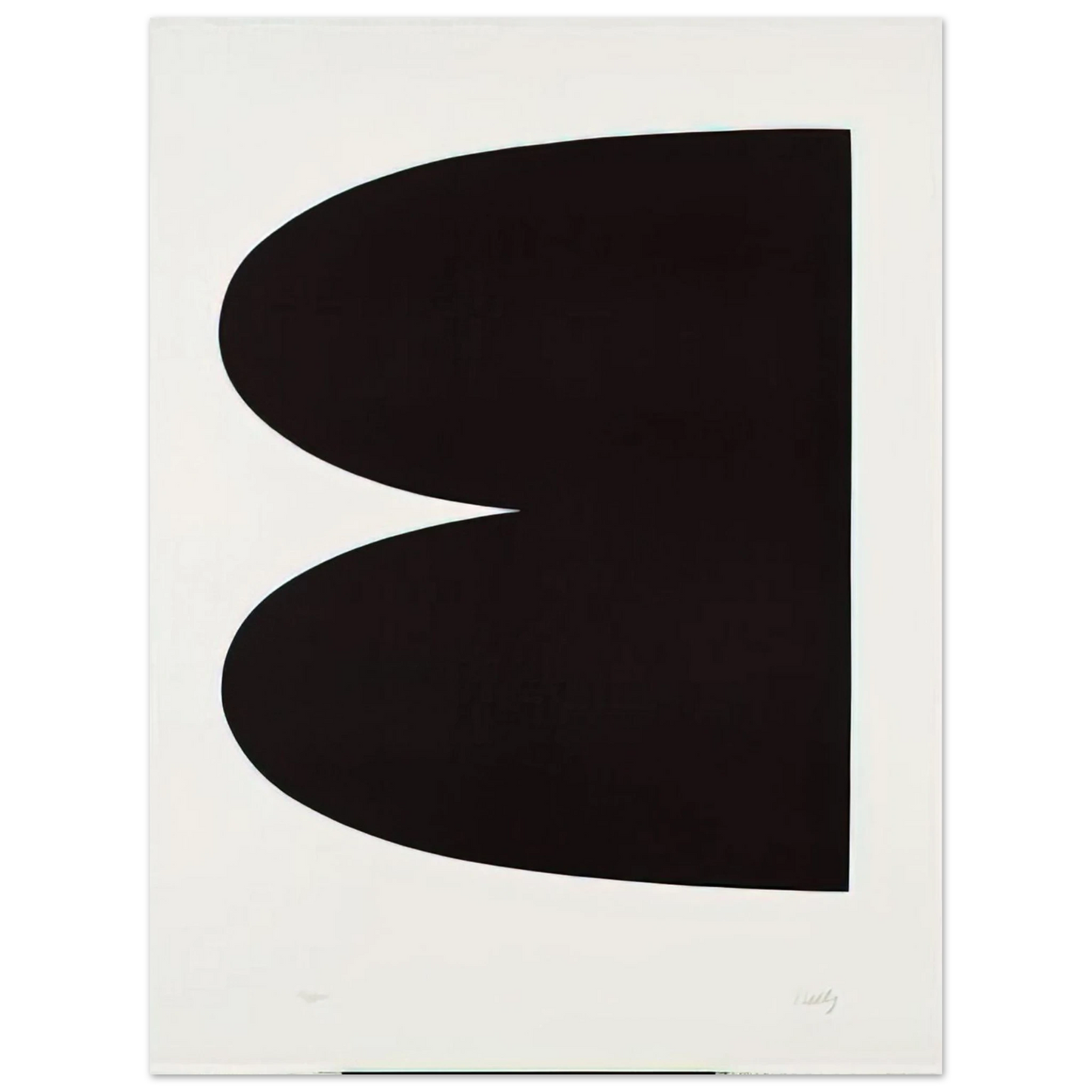 Ellsworth Kelly - Black from Suite of Twenty-Seven Color Lithographs  75x100 cm / 30x40inches Fine Art Poster