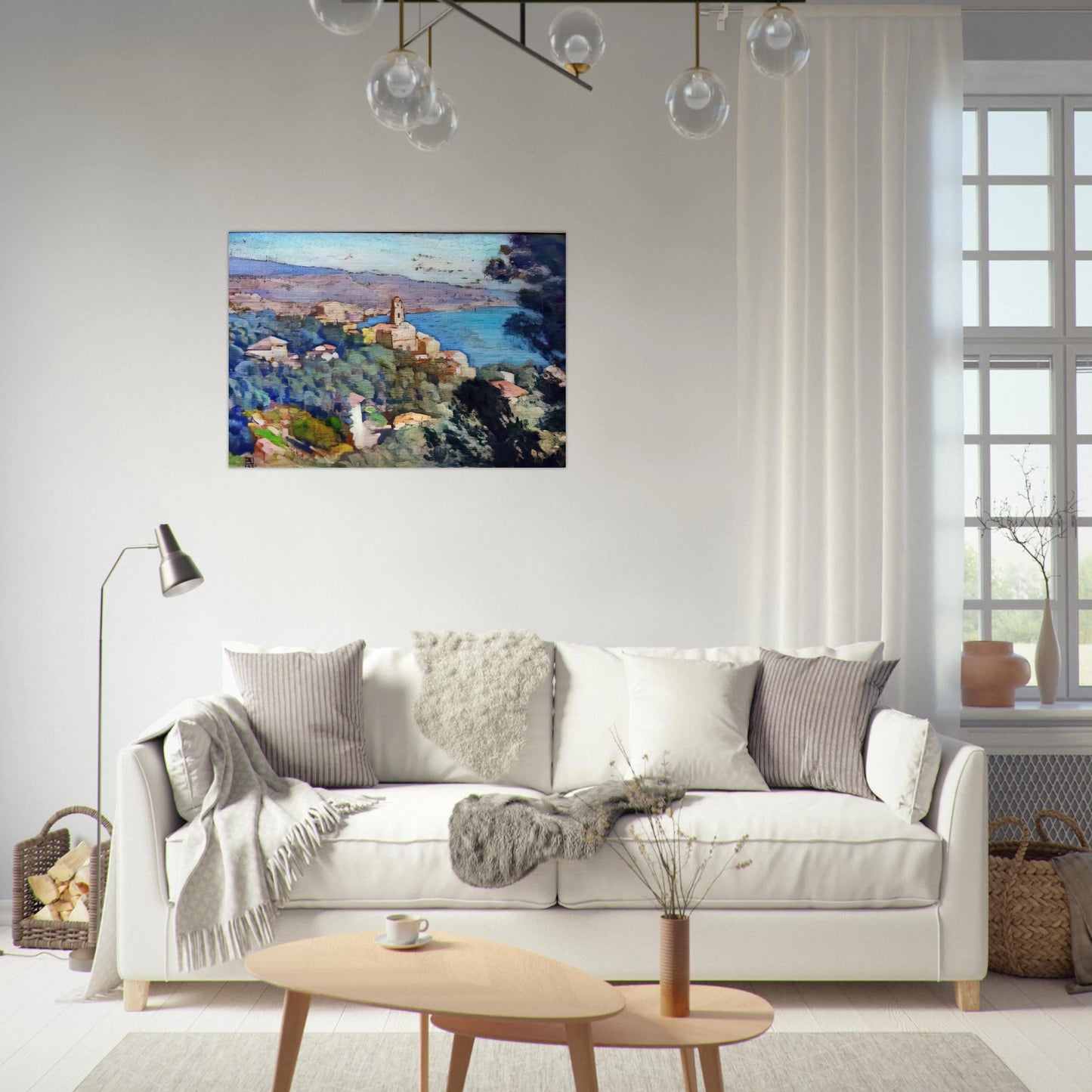 MORTULA AT GRIMALDI - Theo van Rysselberghe Brushed Aluminum Print - 70x100 cm / 28x40 inches | Theo van Rysselberghe Aluminum Print | Theo van Rysselberghe Prints