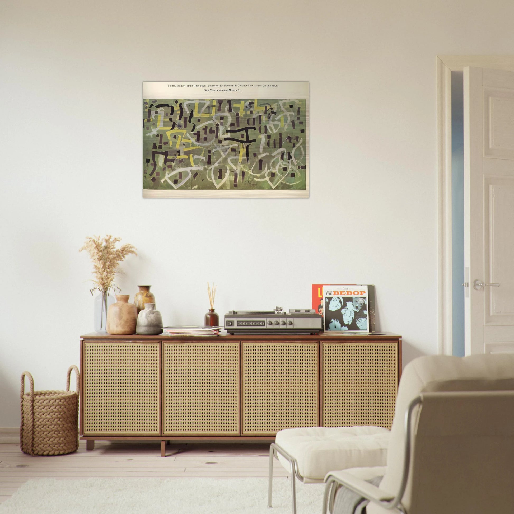 Number 9. In Praise of Gertrude Stein - 1950 - Bradley Walker Tomlin Brushed Aluminum Print - 70x100 cm / 28x40 inches | Bradley Walker Tomlin Aluminum Print | Bradley Walker Tomlin Prints