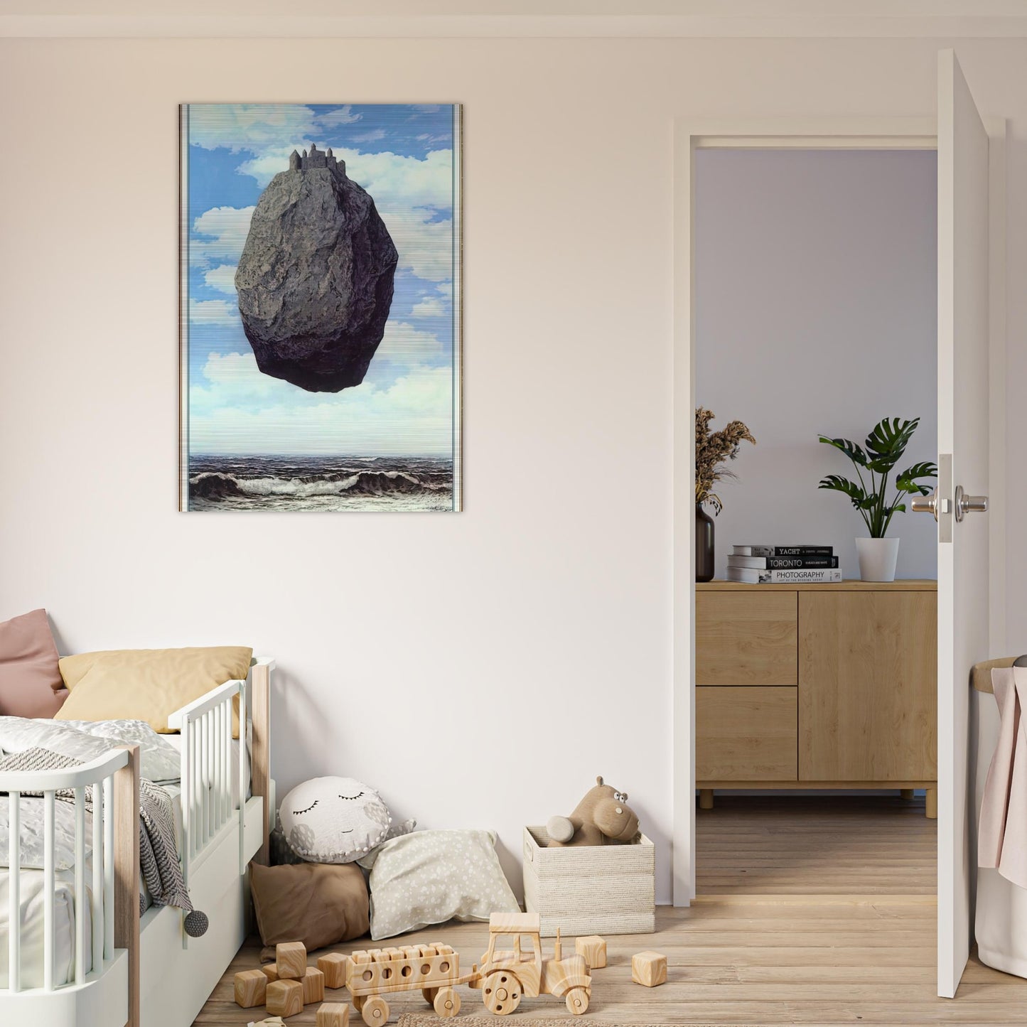 THE CASTLE OF THE PYRENEES 1959 - Rene Magritte Brushed Aluminum Print - 70x100 cm / 28x40 inches | Rene Magritte Aluminum Print | Rene Magritte Prints