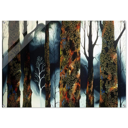 Jewel Trees - Eyvind Earle Acrylic Print - 70x100 cm / 28x40″ inches