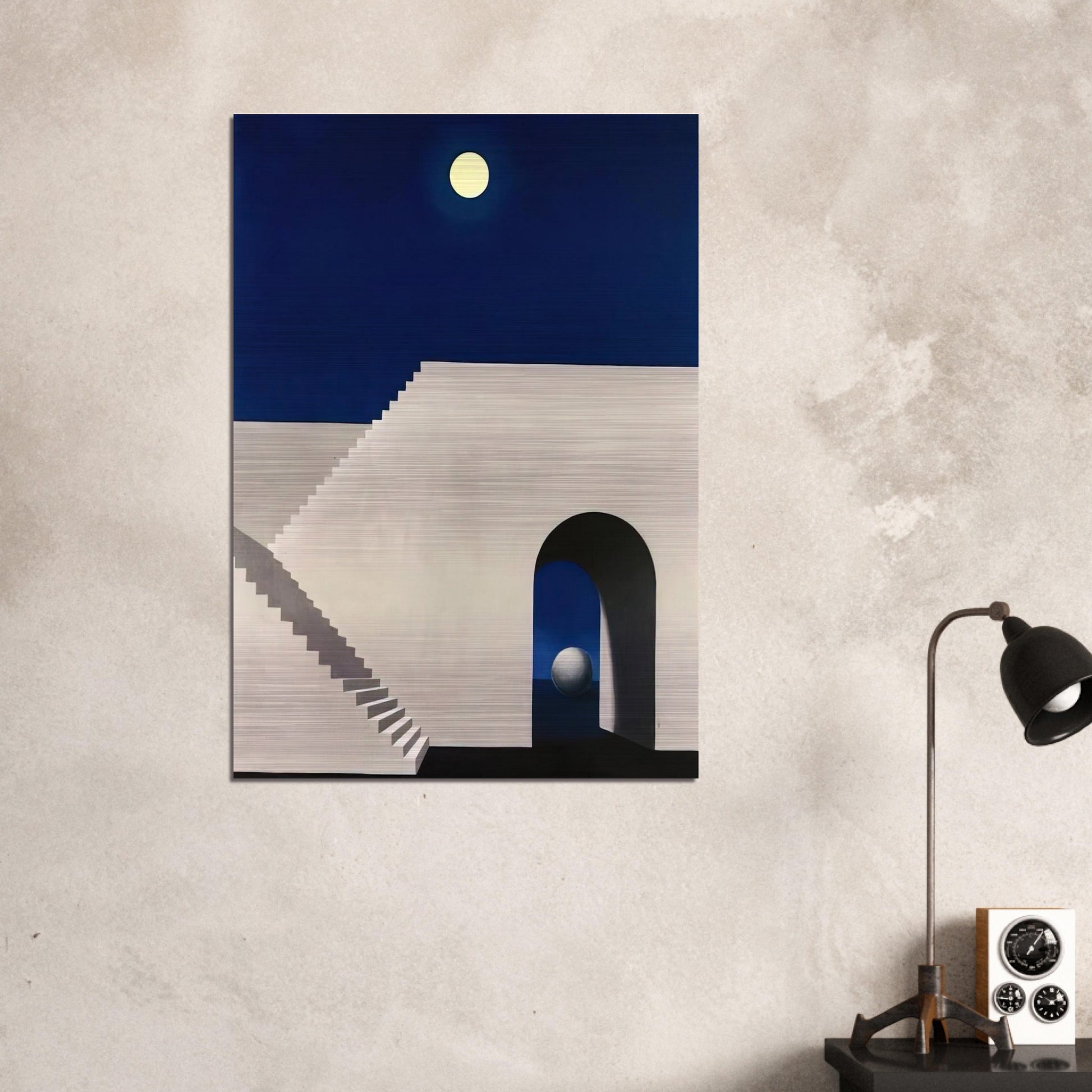 ARCHITECTURE AU CLAIR DE LUNE 1956 - Rene Magritte Brushed Aluminum Print - 70x100 cm / 28x40 inches | Rene Magritte Aluminum Print | Rene Magritte Prints