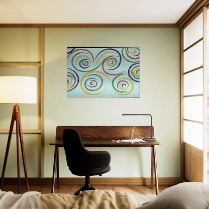 Cercles du Matin - 1992 - Piero Dorazio Brushed Aluminum Print - 70x100 cm / 28x40 inches | Piero Dorazio Aluminum Print | Piero Dorazio Prints