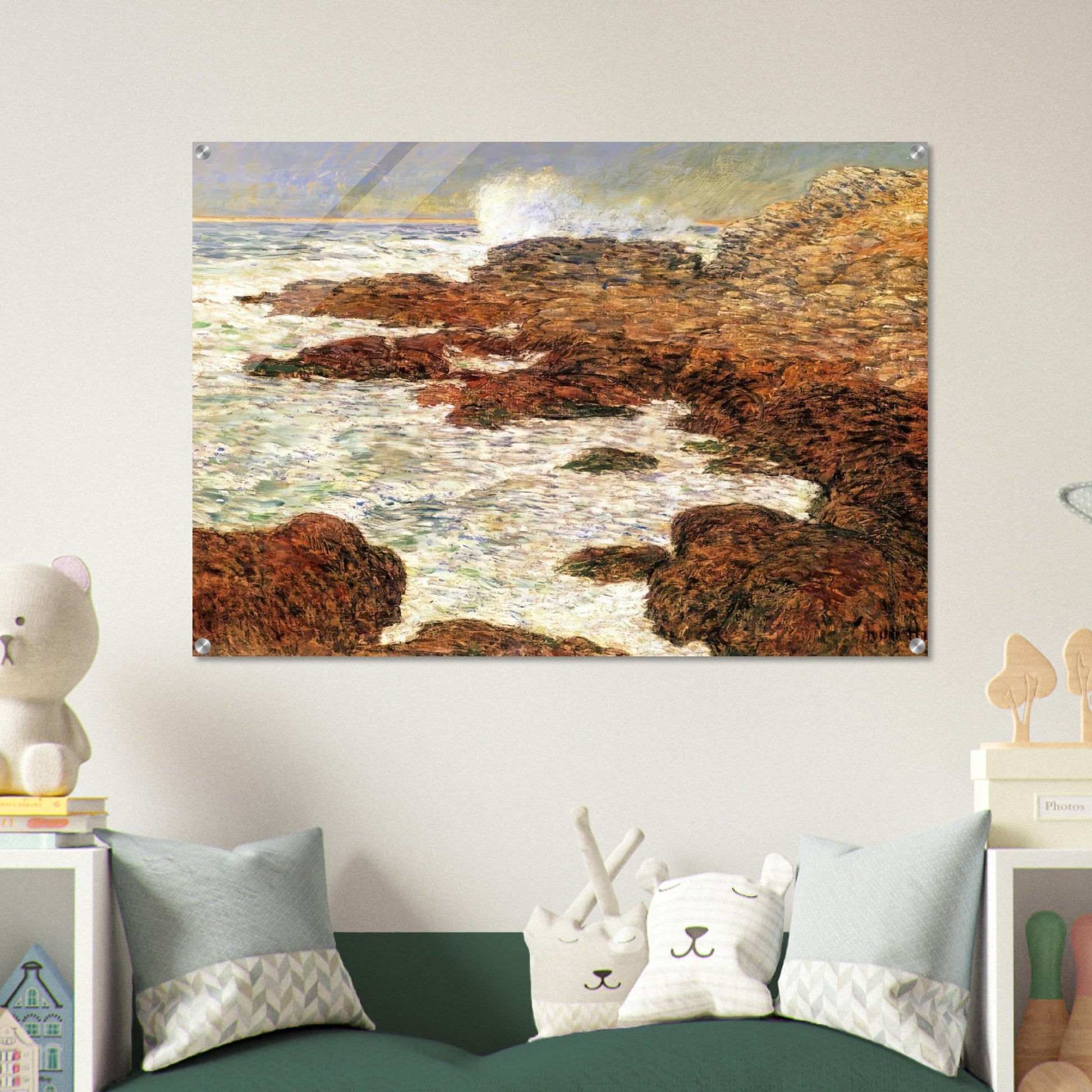 Seaweed and Surf, Appledore - Childe Hassam Acrylic Print - 70x100 cm / 28x40″ inches