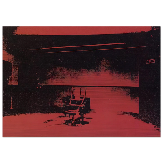 Early electric chair - Andy Warhol Brushed Aluminum Print - 70x100 cm / 28x40 inches | Andy Warhol Aluminum Print | Andy Warhol Prints