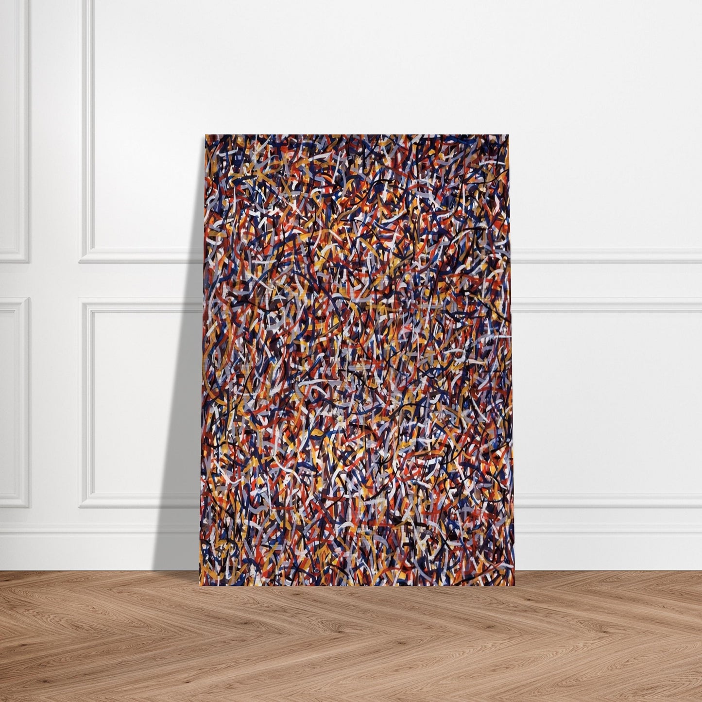 Not Straight Brushstrokes in All Directions - Sol LeWitt Brushed Aluminum Print - 70x100 cm / 28x40 inches | Sol LeWitt Aluminum Print | Sol LeWitt Prints
