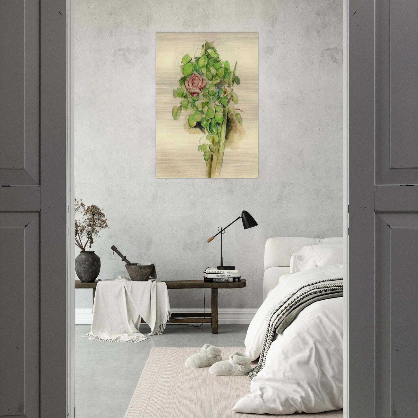 Rose Bush - Paul Cézanne Brushed Aluminum Print - 70x100 cm / 28x40 inches | Paul Cézanne Aluminum Print | Paul Cézanne Prints