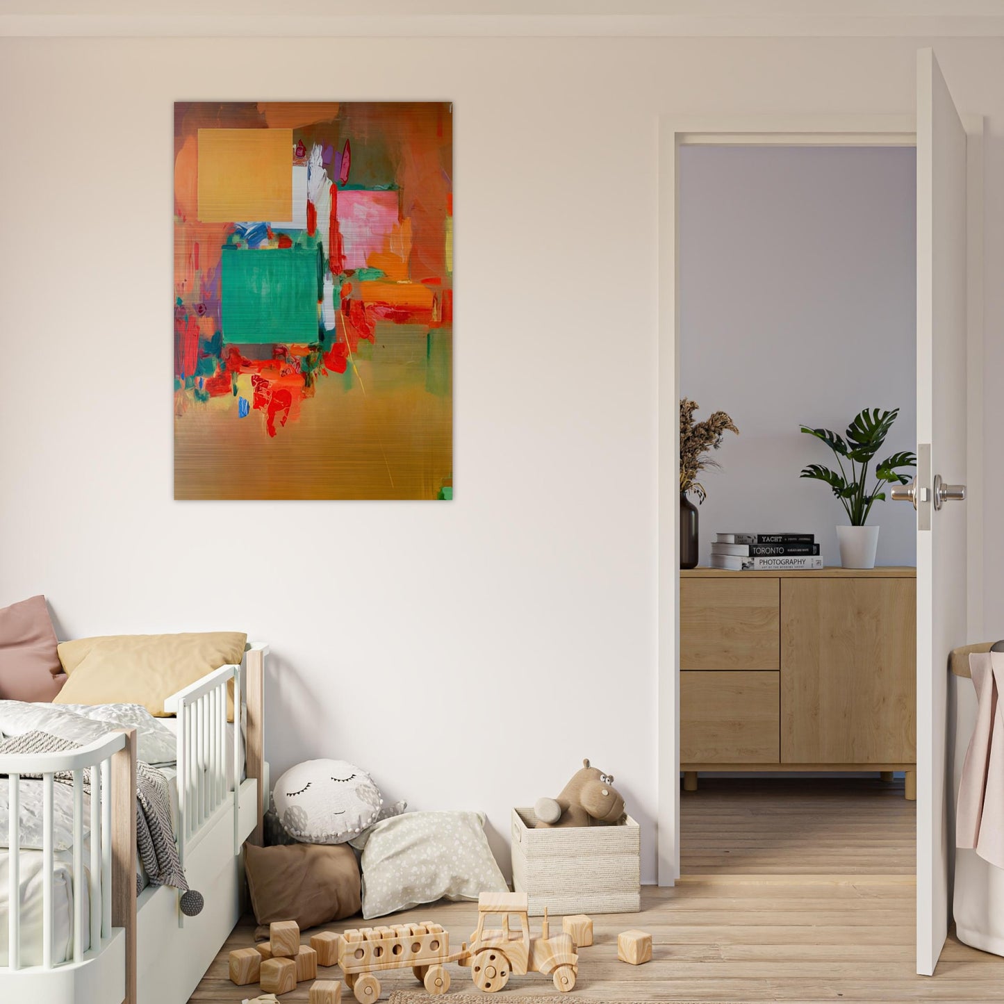 Song of the Nightingale - Hans Hofmann Brushed Aluminum Print - 70x100 cm / 28x40 inches | Hans Hofmann Aluminum Print | Hans Hofmann Prints