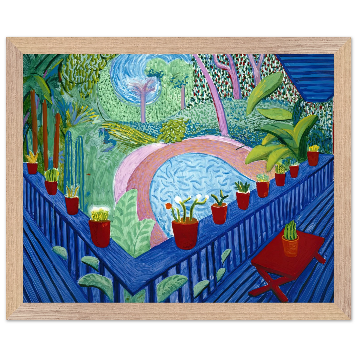 David Hockney - David Hockney Wall art - A1 (59.4 x 84.1  cm) - Premium Wooden Framed Poster With Fine Art Paper-canvas - Black frame
