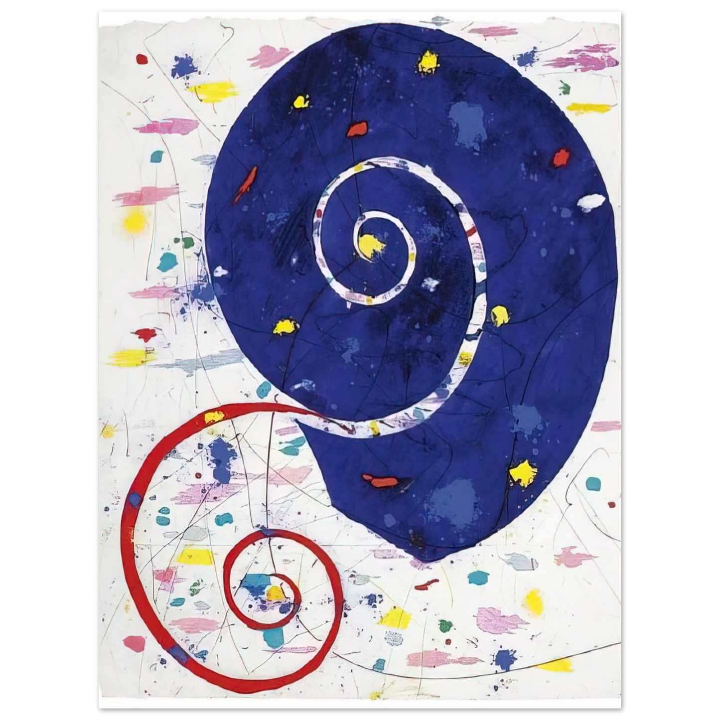 Sam Francis - Ammonite  SFM 82-063   75x100 cm / 30x40inches Fine Art Poster