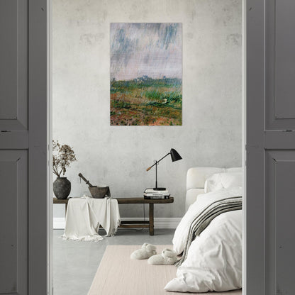 Rain in Belle-Ile - claude monet Brushed Aluminum Print - 70x100 cm / 28x40 inches | claude monet Aluminum Print | claude monet Prints