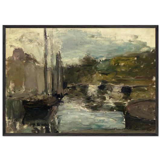 BRITTANY ALSO KNOWN AS BOAT 1896 - Henri Matisse 70x100 cm / 28x40 inches Framed Art Print – Black Wooden Frame