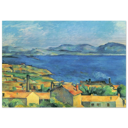 The Gulf of Marseille Seen from L'Estaque - Paul Cézanne Brushed Aluminum Print - 70x100 cm / 28x40 inches | Paul Cézanne Aluminum Print | Paul Cézanne Prints