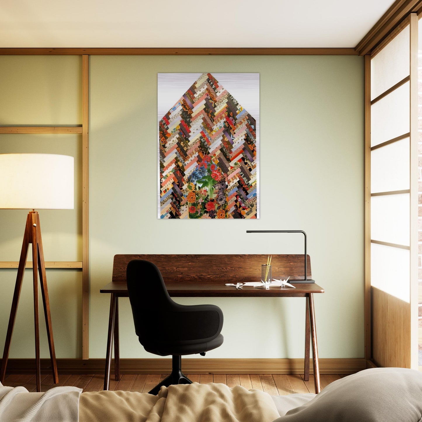 New Harmony B - PD Pattern and Decoration - Miriam Schapiro Brushed Aluminum Print - 70x100 cm / 28x40 inches | Miriam Schapiro Aluminum Print | Miriam Schapiro Prints