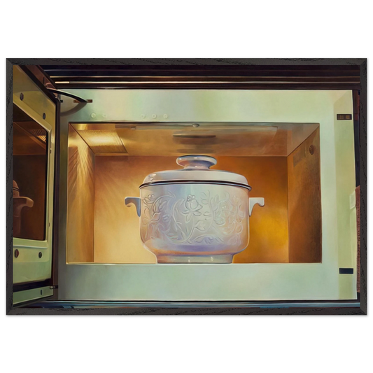 Romancing the Casserole - 1985 - Mary Pratt 70x100 cm / 28x40 inches Framed Art Print – Black Wooden Frame
