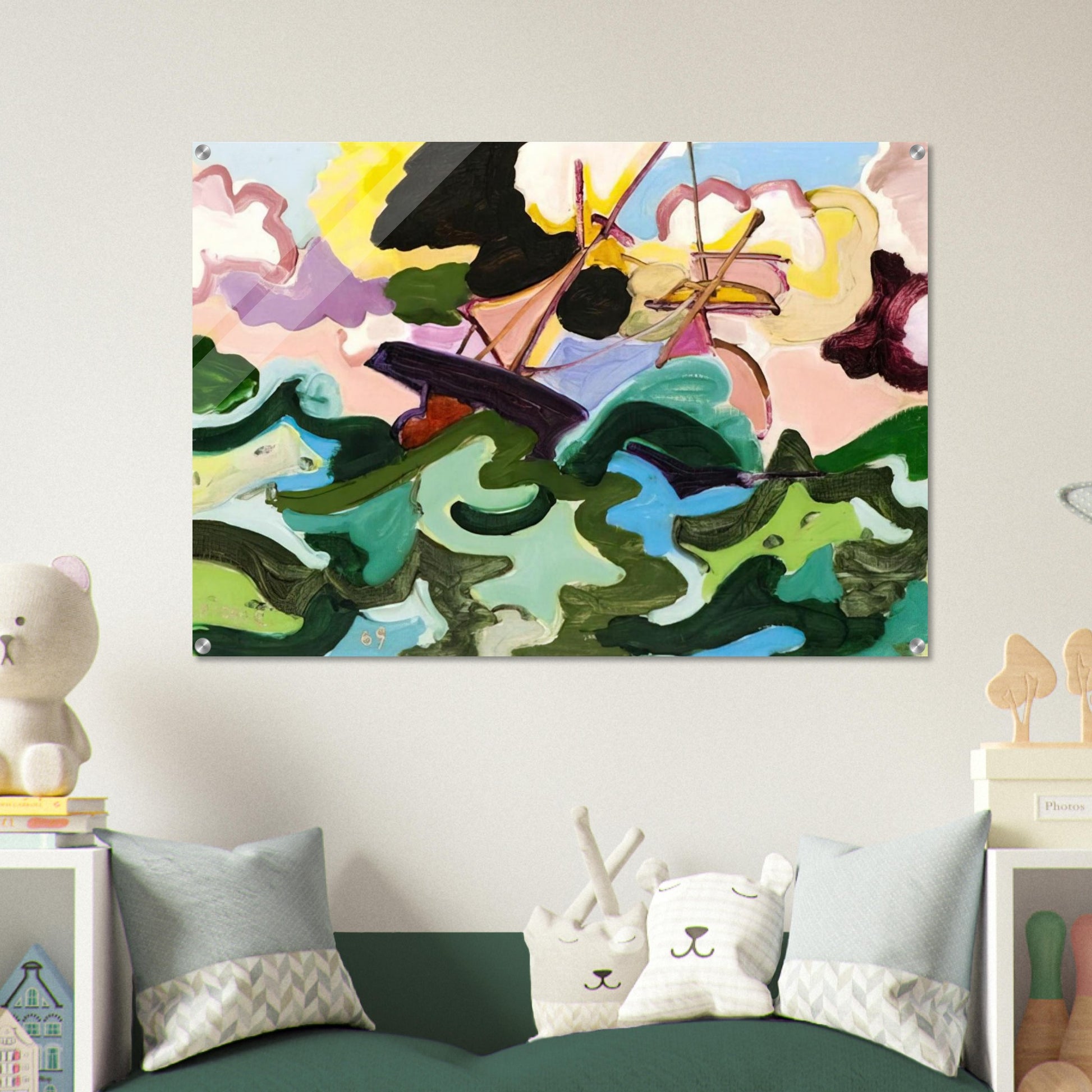 En fuite - Fauvism, Tachisme - Charles Lapicque Acrylic Print - 70x100 cm / 28x40″ inches | Charles Lapicque Wall Art | Charles Lapicque Prints