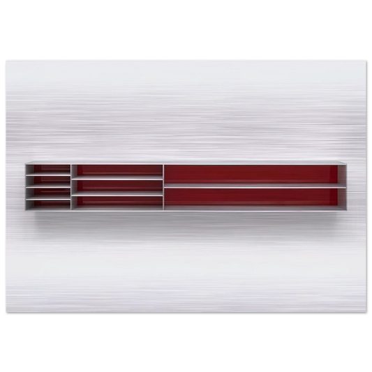 Untitled - 1984 - Donald Judd Brushed Aluminum Print - 70x100 cm / 28x40 inches | Donald Judd Aluminum Print | Donald Judd Prints