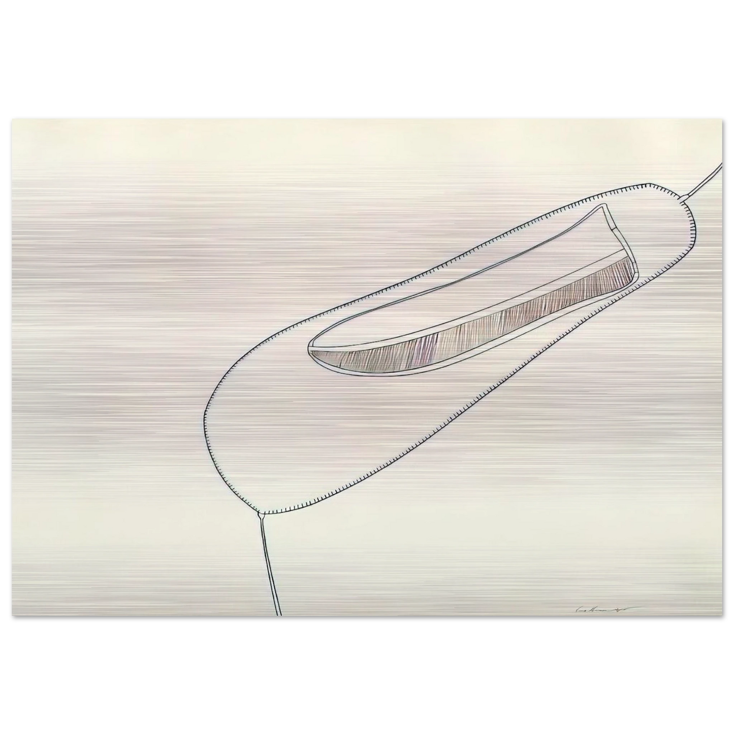 UNTITLED 1965 1 - Eva Hesse Brushed Aluminum Print - 70x100 cm / 28x40 inches | Eva Hesse Aluminum Print | Eva Hesse Prints
