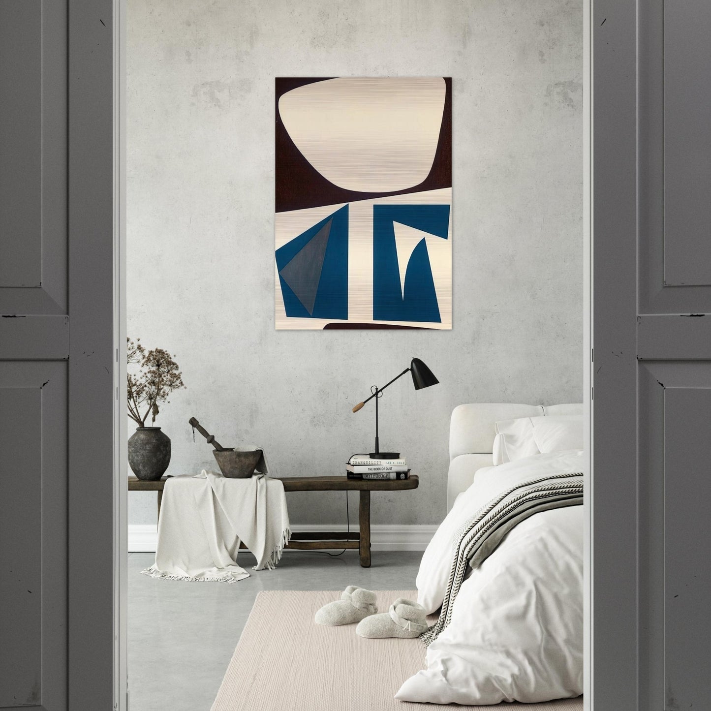 Untitled - Abstract - Indian Space painting - Will Barnet Brushed Aluminum Print - 70x100 cm / 28x40 inches | Will Barnet Aluminum Print | Will Barnet Prints