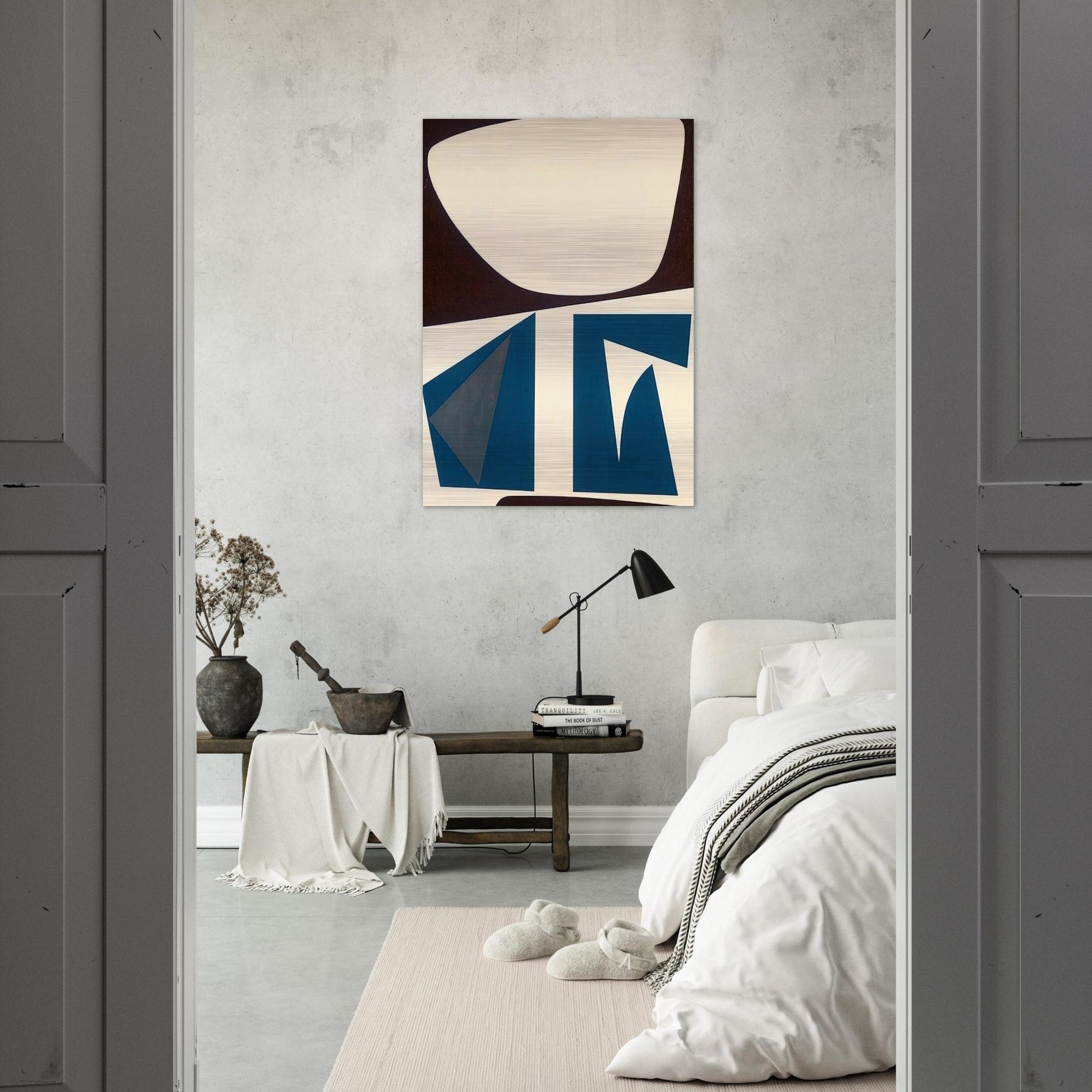 Untitled - Abstract - Indian Space painting - Will Barnet Brushed Aluminum Print - 70x100 cm / 28x40 inches | Will Barnet Aluminum Print | Will Barnet Prints