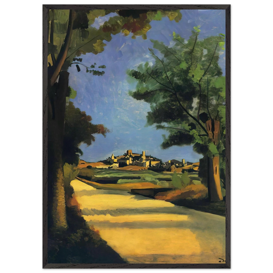 THE ROAD 1932 - Andre Derain 70x100 cm / 28x40 inches Framed Art Print – Black Wooden Frame