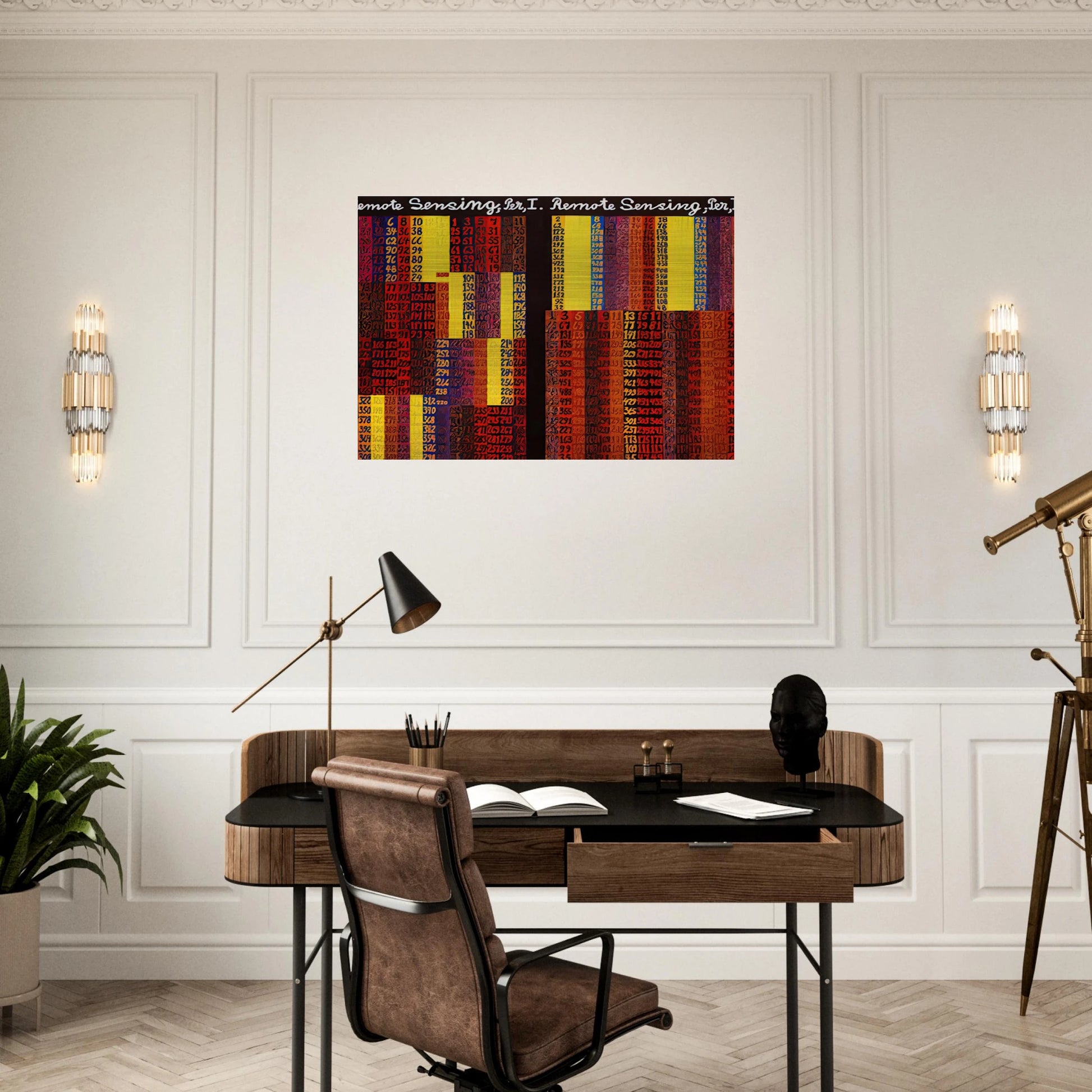 Remote Sensing, Per I  II - 1979 - Alfred Jensen Brushed Aluminum Print - 70x100 cm / 28x40 inches | Alfred Jensen Aluminum Print | Alfred Jensen Prints