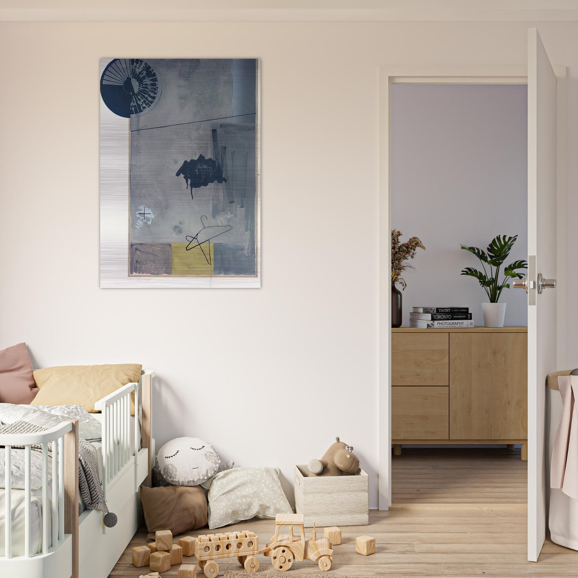EVIAN - Jasper Johns Brushed Aluminum Print - 70x100 cm / 28x40 inches | Jasper Johns Aluminum Print | Jasper Johns Prints
