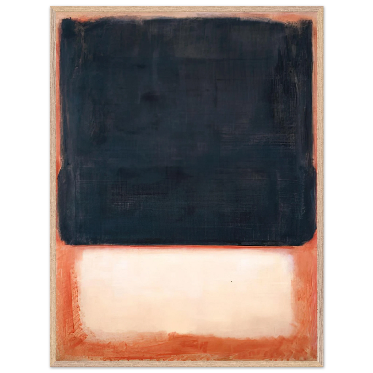 Mark Rothko - No. 7 Dark Over Light - 1954 Wall Art - 21x29.7 cm / 8x12" - Premium Wooden Framed Poster With Fine Art Paper-canvas - Black frame