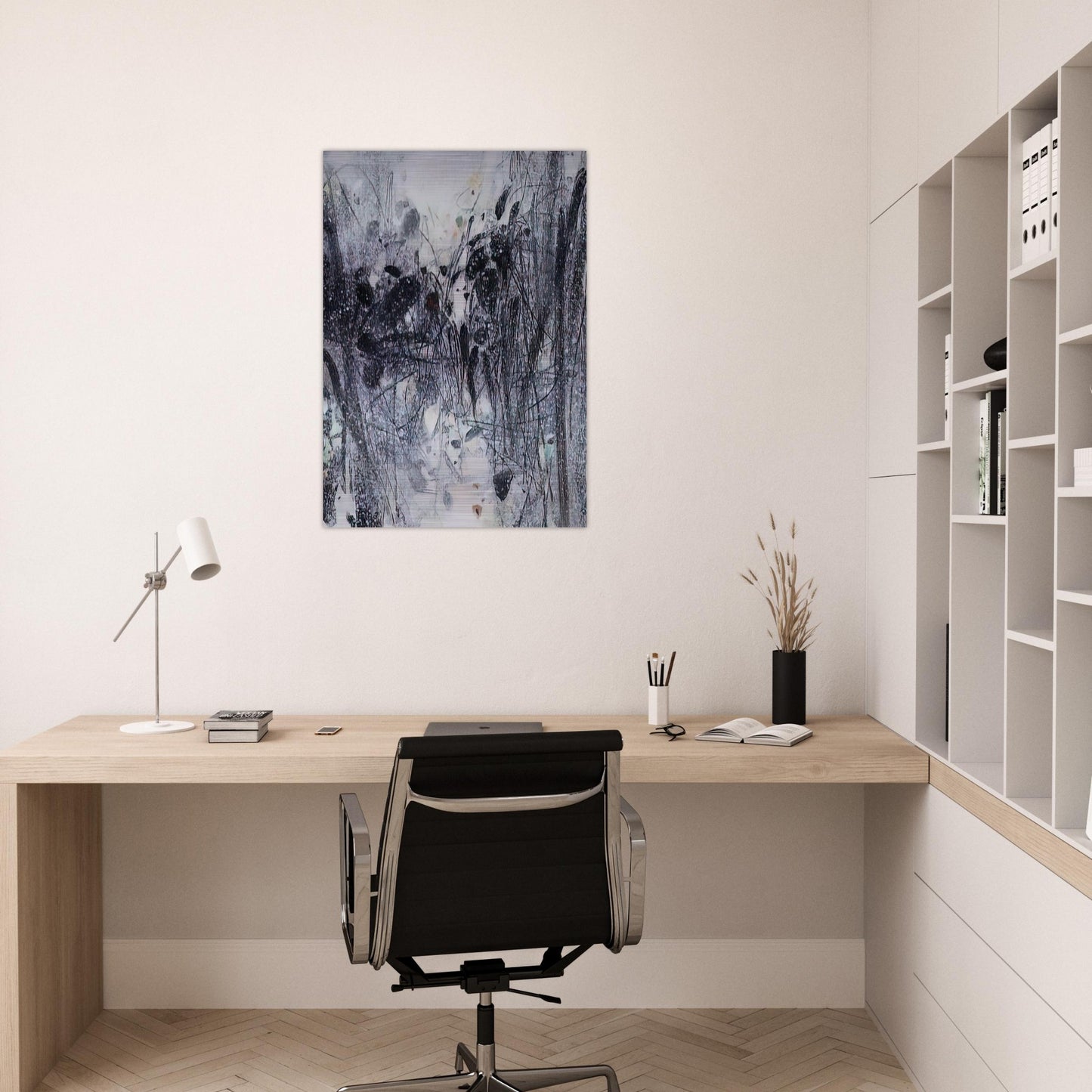 EVOCATION BLEUE 1989 - Chu teh Chun Brushed Aluminum Print - 70x100 cm / 28x40 inches | Chu teh Chun Aluminum Print | Chu teh Chun Prints