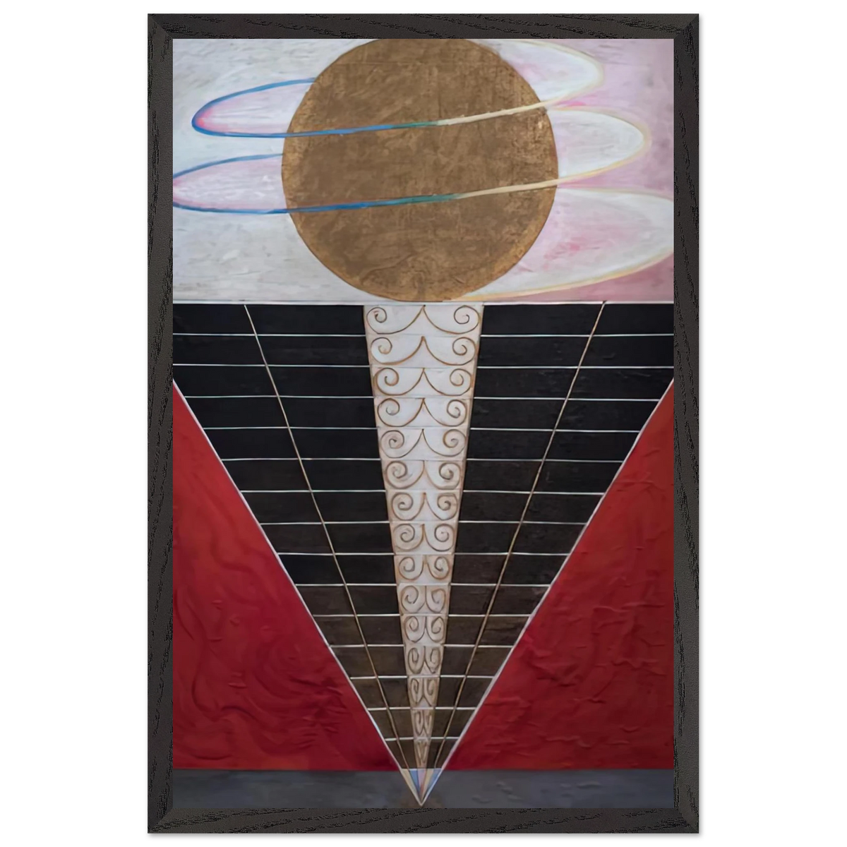 Hilma af Klint - ALTARPIECE NO 2 1915 Wall art - 40x50 cm / 16x20 inches - Premium Wooden Framed Poster With Fine Art Paper-canvas - Black frame