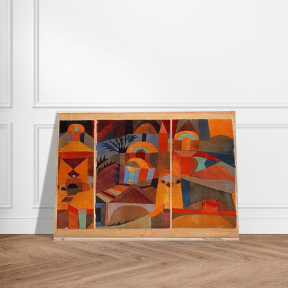 TEMPLE GARDENS 1920 - Paul Klee Brushed Aluminum Print - 70x100 cm / 28x40 inches | Paul Klee Aluminum Print | Paul Klee Prints