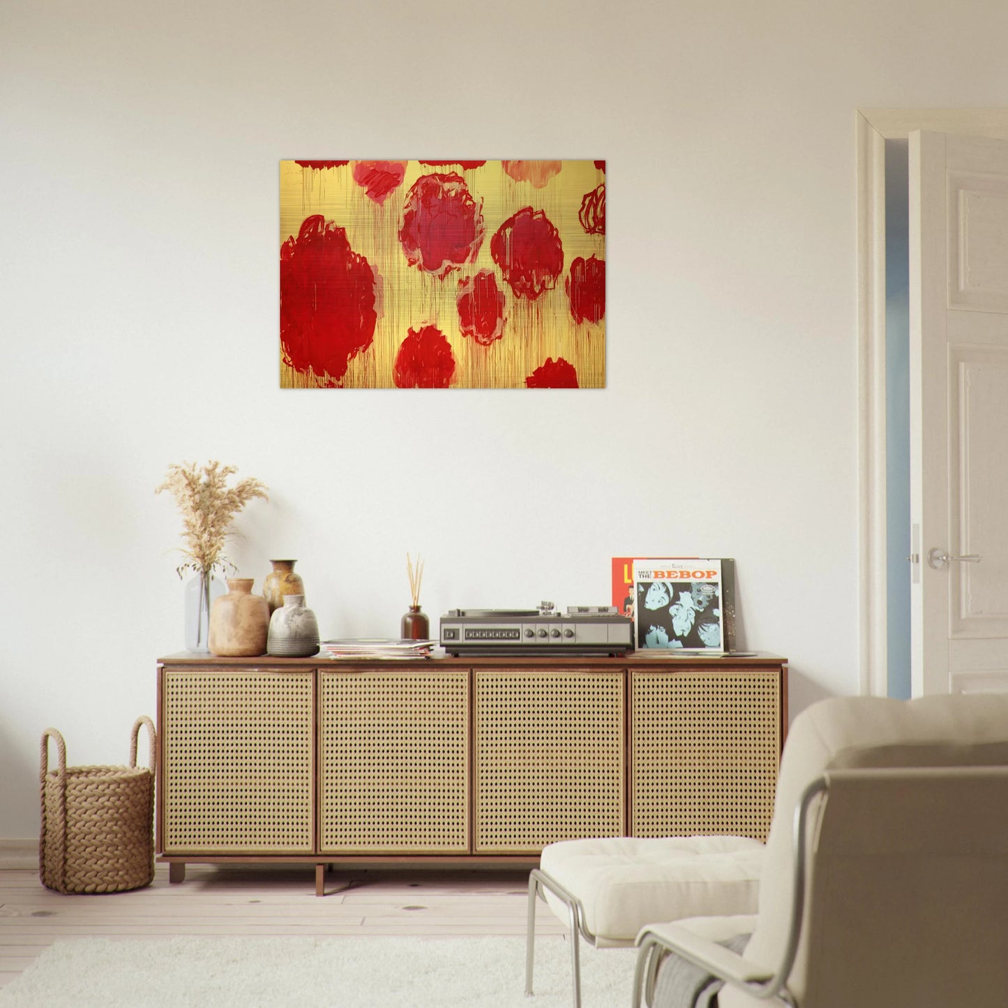 Untitled  Peonias series  - Cy Twombly Brushed Aluminum Print - 70x100 cm / 28x40 inches | Cy Twombly Aluminum Print | Cy Twombly Prints