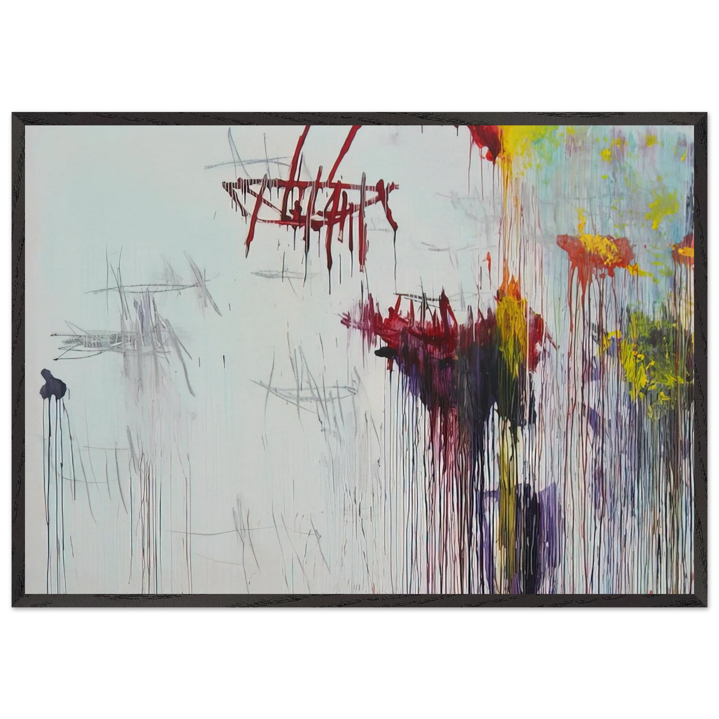 Lepanto Part VI - Cy Twombly 70x100 cm / 28x40 inches Framed Art Print – Black Wooden Frame