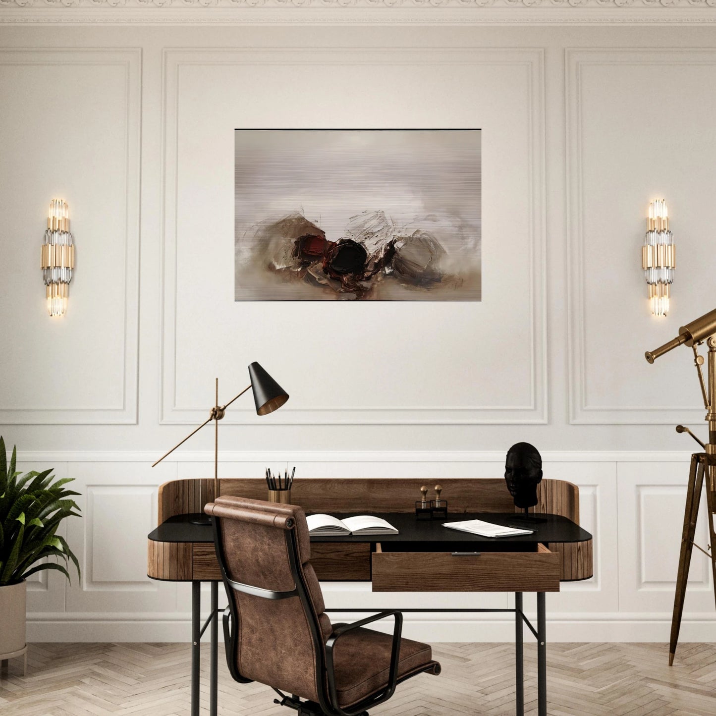 N 300 1960 - Luis Feito Brushed Aluminum Print - 70x100 cm / 28x40 inches | Luis Feito Aluminum Print | Luis Feito Prints