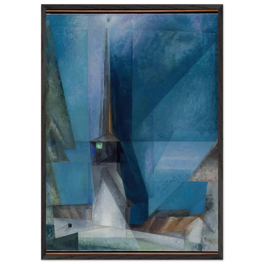 GELMERODA 1936 - Lyonel Feininger 70x100 cm / 28x40 inches Framed Art Print – Black Wooden Frame
