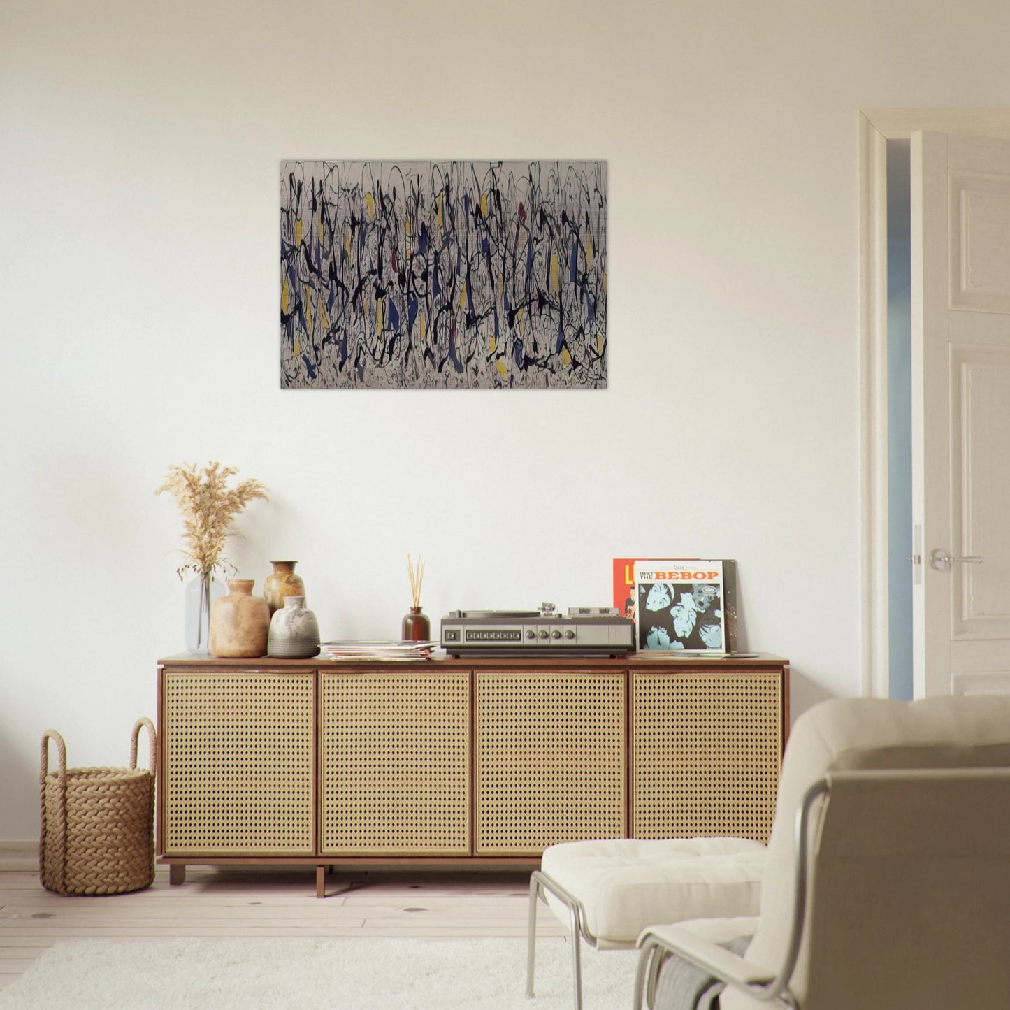SUMMERTIME NUMBER 9A 1948 - Jackson Pollock Brushed Aluminum Print - 70x100 cm / 28x40 inches | Jackson Pollock Aluminum Print | Jackson Pollock Prints