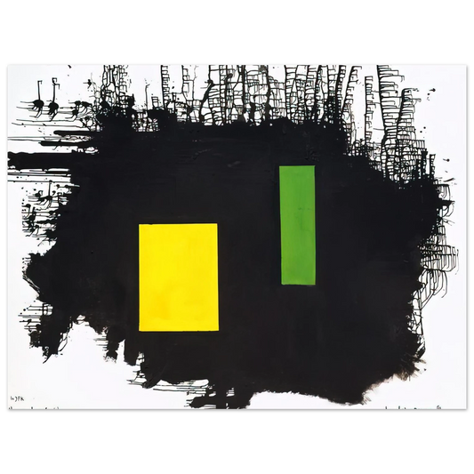 Hans Hofmann - To J.F.K. - A Thousand Roots Did Die With Thee  75x100 cm / 30x40inches Fine Art Poster