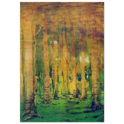 A Birch Grove. Spots of sunlight - Arkhyp Kuindzhi Brushed Aluminum Print - 70x100 cm / 28x40 inches | Arkhyp Kuindzhi Aluminum Print | Arkhyp Kuindzhi Prints