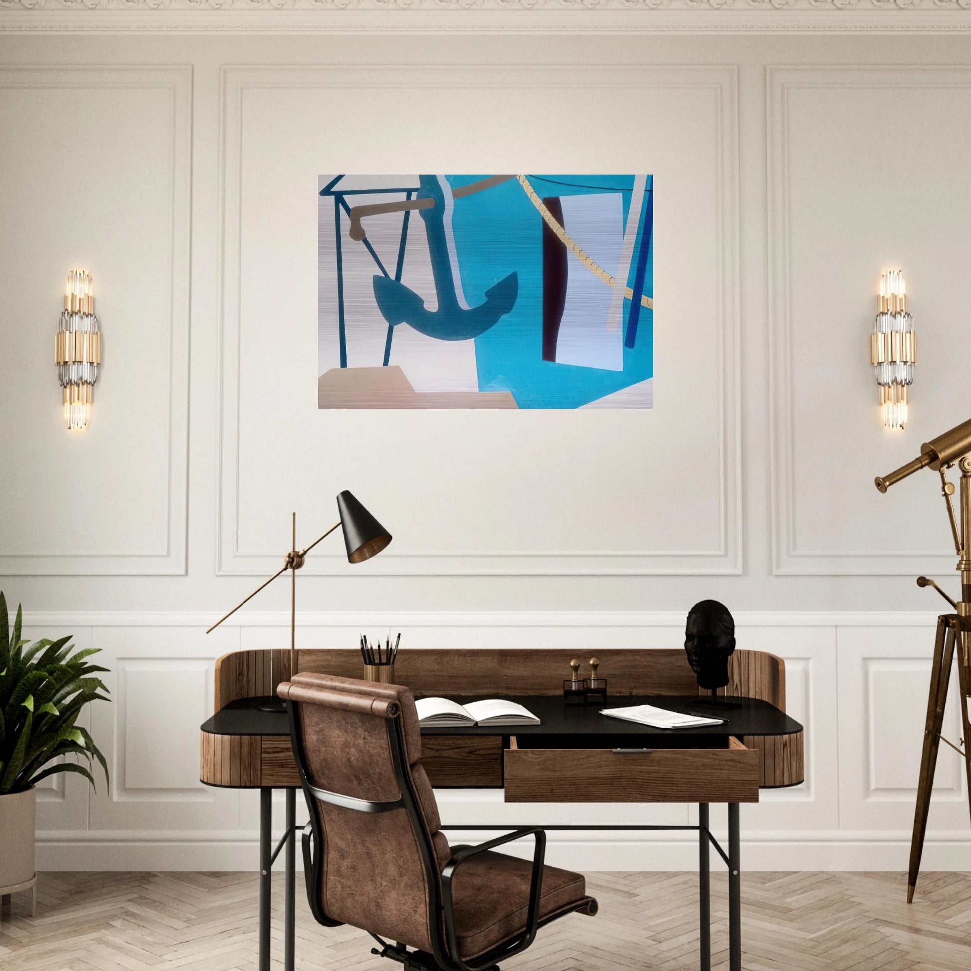 Nassau #5 - 1967 - Ralston Crawford Brushed Aluminum Print - 70x100 cm / 28x40 inches | Ralston Crawford Aluminum Print | Ralston Crawford Prints