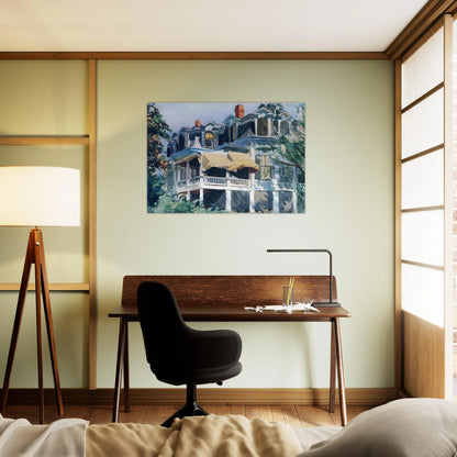 The Mansard Roof - Edward Hopper Brushed Aluminum Print - 70x100 cm / 28x40 inches | Edward Hopper Aluminum Print | Edward Hopper Prints