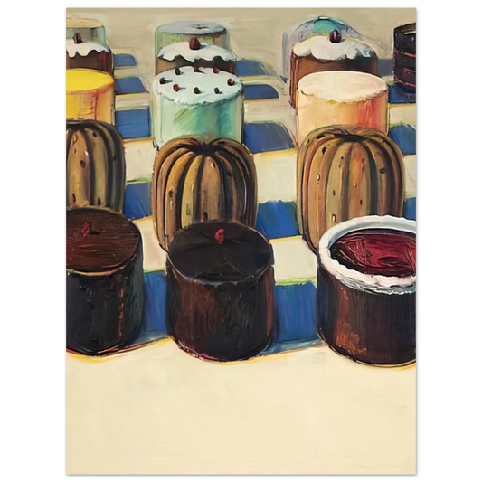 Wayne Thiebaud - Various Cakes - 1981 Wall Art - 21x29.7 cm / 8x12" - Fine Art Poster - -