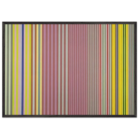Halifax - 1969 - Gene Davis 70x100 cm / 28x40 inches Framed Art Print – Black Wooden Frame