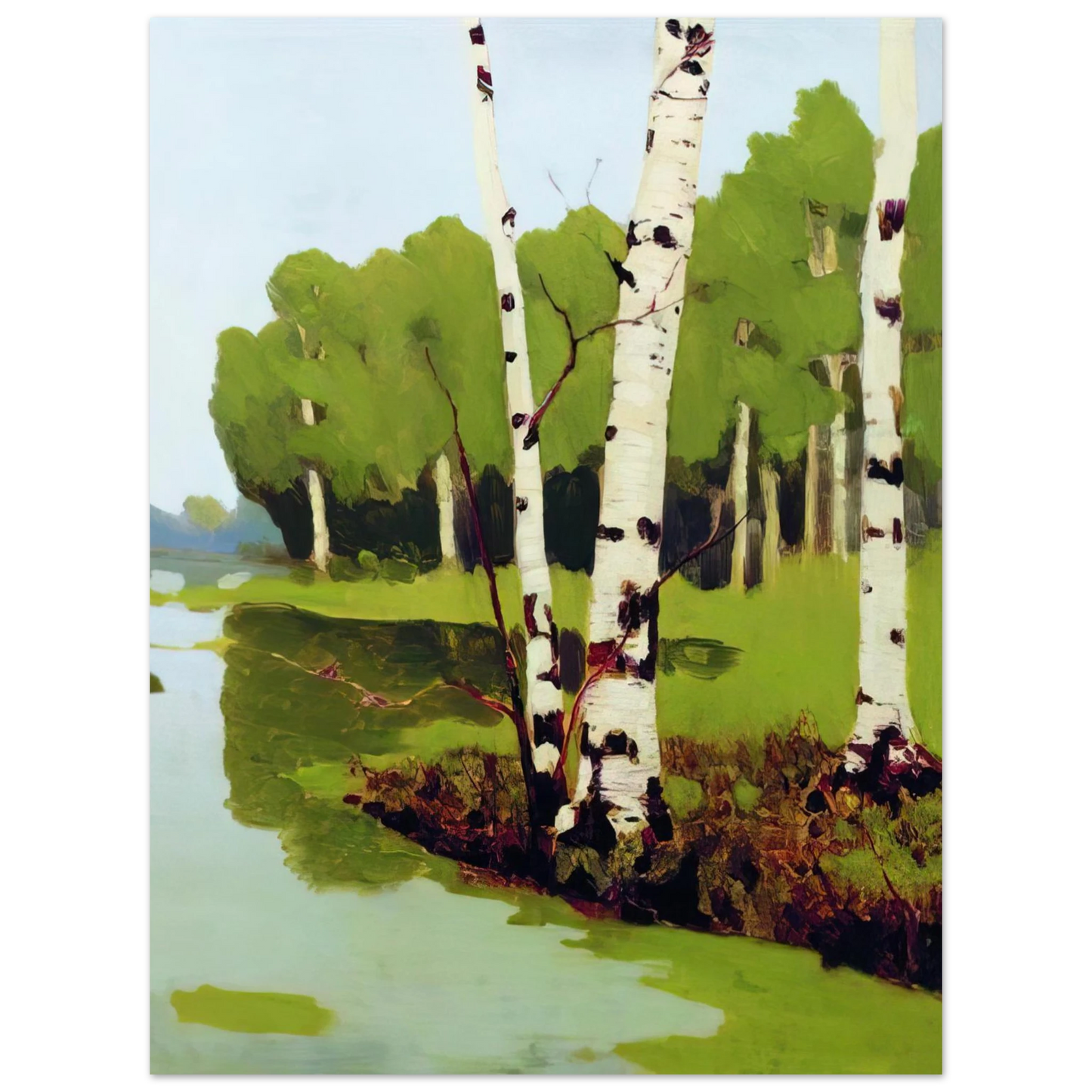 Arkhyp Kuindzhi - Birches  75x100 cm / 30x40inches Fine Art Poster