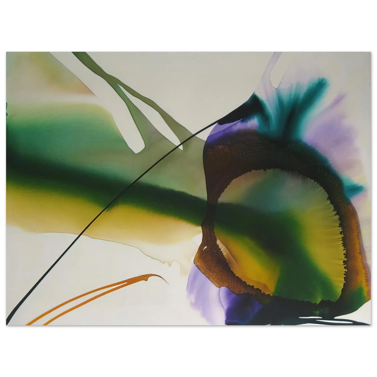 Paul Jenkins - Phenomena Amber Sight - 1968  75x100 cm / 30x40inches Fine Art Poster