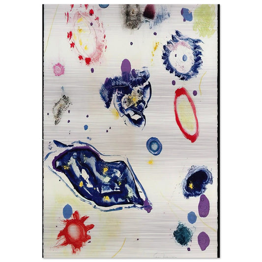 Untitled #1 - Sam Francis Brushed Aluminum Print - 70x100 cm / 28x40 inches | Sam Francis Aluminum Print | Sam Francis Prints