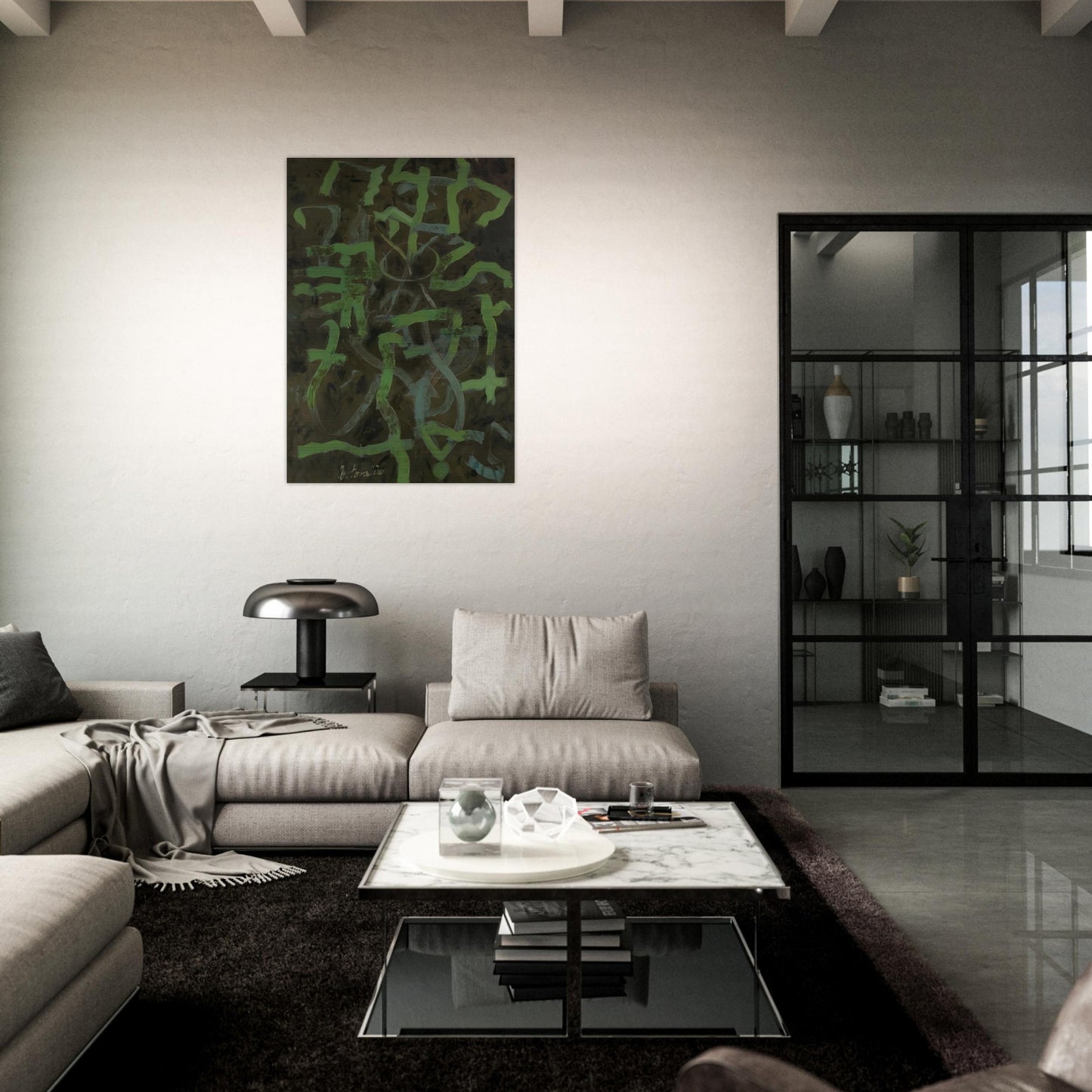 Green - 1948 - Bradley Walker Tomlin Brushed Aluminum Print - 70x100 cm / 28x40 inches | Bradley Walker Tomlin Aluminum Print | Bradley Walker Tomlin Prints