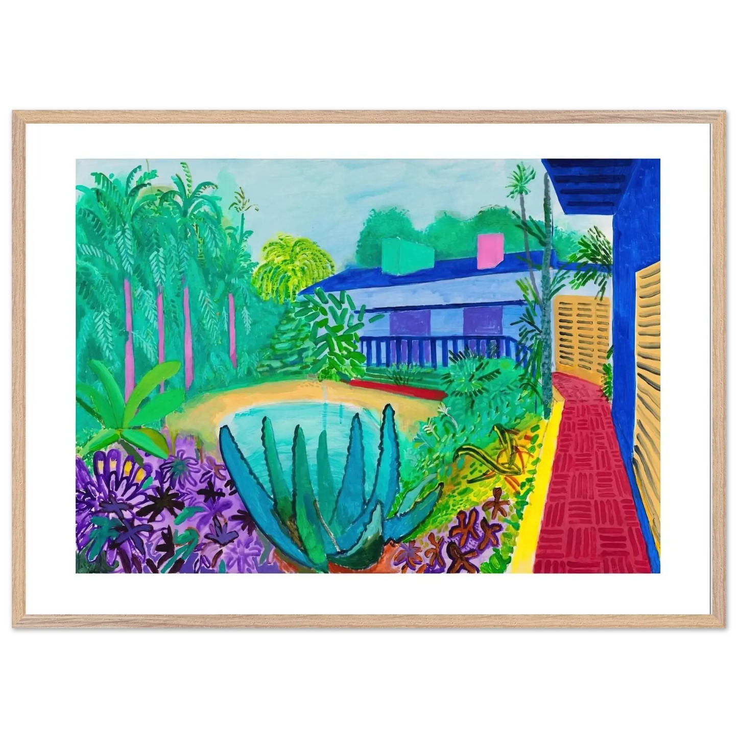 David Hockney - David Hockney Wall art - 40x50 cm / 16x20 Inches - Premium Wooden Framed Poster With Fine Art Paper - Black frame