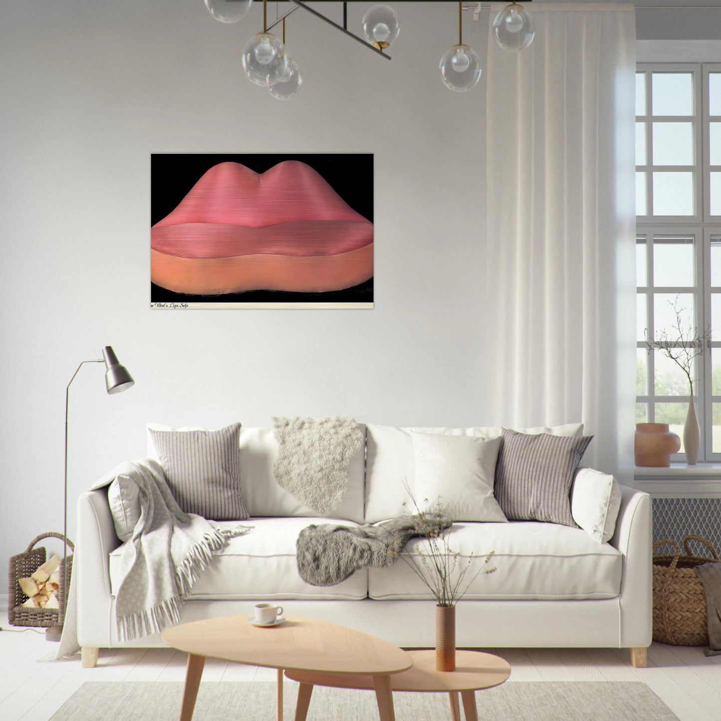 MAE WEST LIPS SOFA 1937 - Salvador Dali Brushed Aluminum Print - 70x100 cm / 28x40 inches | Salvador Dali Aluminum Print | Salvador Dali Prints