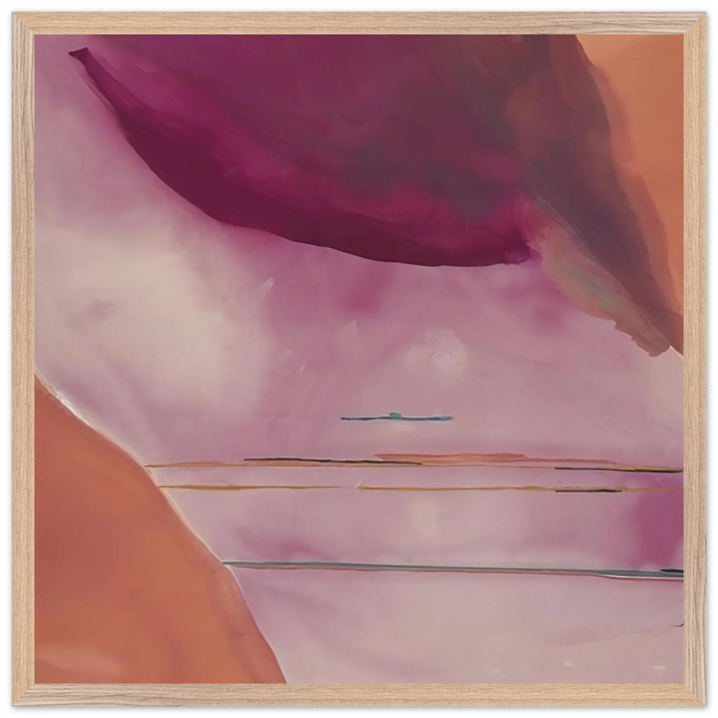 Helen Frankenthaler - Pendulum - 1972 Wall art - 70x100 cm / 28x40 Inches - Premium Wooden Framed Poster With Fine Art Paper - Black frame