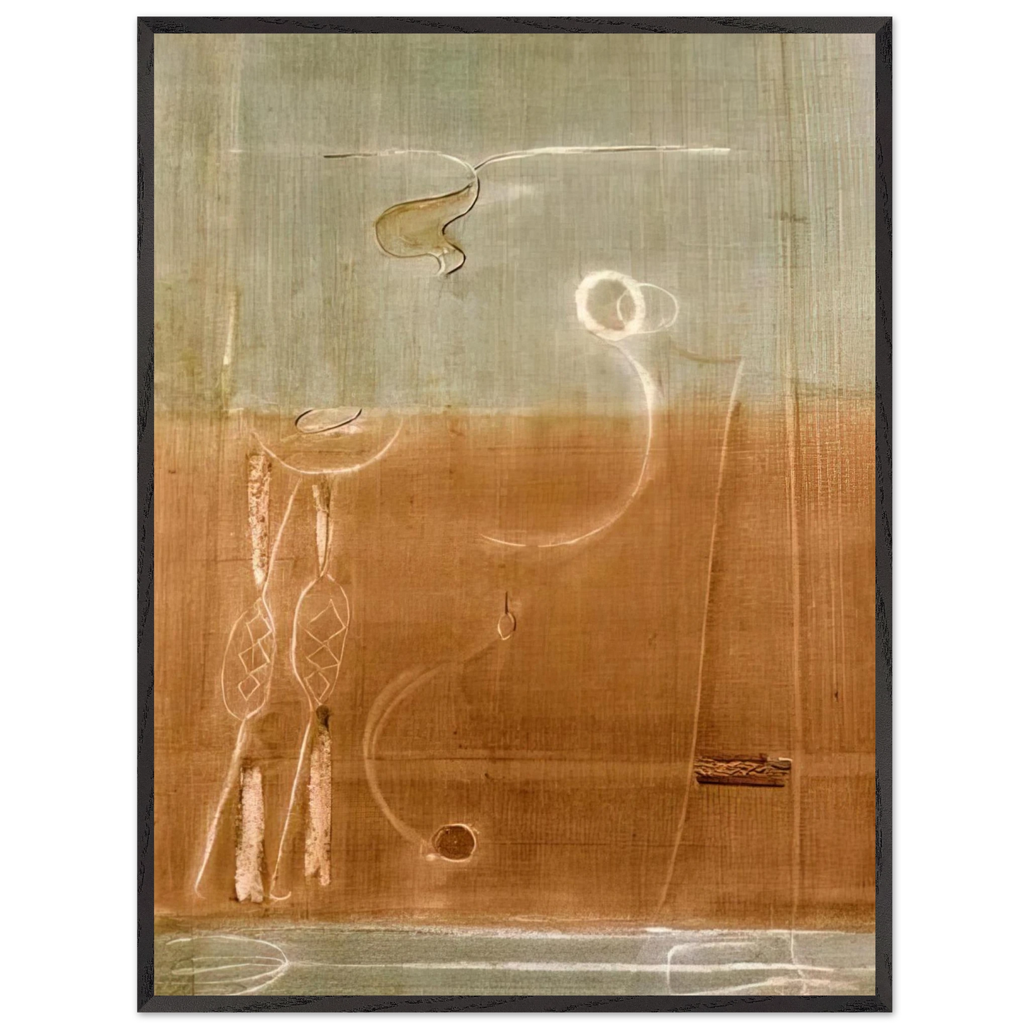 Mark Rothko - Aubade - 1944 Wall Art - 21x29.7 cm / 8x12" - Premium Wooden Framed Poster With Fine Art Paper-canvas - Wood frame